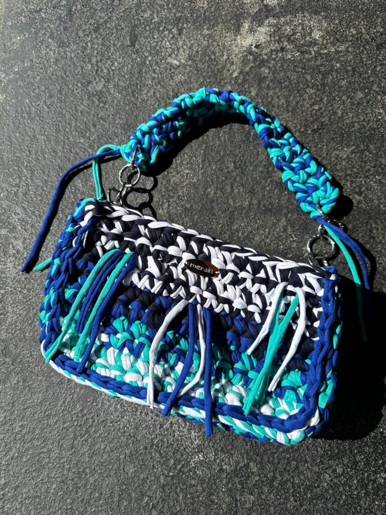 Ocean Blue crochet bag by Meraki, photo 1