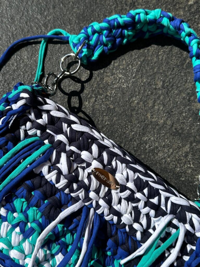 Ocean Blue crochet bag by Meraki, photo 3