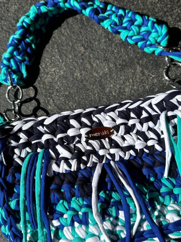 Ocean Blue crochet bag by Meraki, photo 4